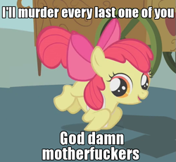 Size: 533x488 | Tagged: safe, derpibooru import, apple bloom, cute, image macro, vulgar