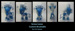 Size: 900x378 | Tagged: safe, artist:gryphyn-bloodheart, derpibooru import, screw loose, pony, brushable, custom, irl, photo, toy