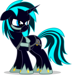 Size: 1024x1073 | Tagged: safe, artist:emkay-mlp, derpibooru import, oc, oc only, oc:moonlight silk, pony, unicorn, bridle, harness, tack