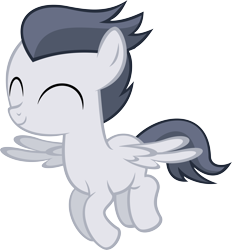 Size: 9001x9688 | Tagged: safe, artist:fineprint-mlp, derpibooru import, rumble, hurricane fluttershy, absurd resolution, colt, cute, flapping, flying, happy, rumblebetes, simple background, solo, transparent background, vector, wings