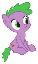 Size: 375x636 | Tagged: safe, artist:queencold, spike, ponified, ponified spike, simple background, solo, species swap, transparent background