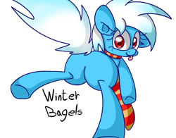 Size: 849x665 | Tagged: safe, artist:extradan, oc, oc only, clothes, plot, scarf, solo, tongue out, winter scarves