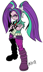 Size: 628x1061 | Tagged: safe, artist:nekubi, aria blaze, equestria girls, rainbow rocks, solo