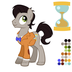 Size: 504x504 | Tagged: safe, artist:lissystrata, derpibooru import, doctor who, eleventh doctor, matt smith, ponified, reference sheet