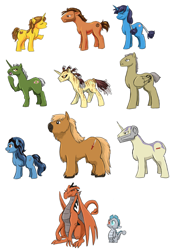 Size: 1243x1786 | Tagged: safe, artist:misao-chan, derpibooru import, oc, bastila shan, canderous ordo, carth onasi, darth malak, hk-47, jolee bindo, juhani, knights of the old republic, mission vao, ponified, star wars, t3-m4, zaalbar