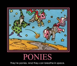 Size: 544x464 | Tagged: safe, artist:ladym, galaxy (g1), locket (g1), whizzer, twinkle eyed pony, g1, demotivational poster, meme