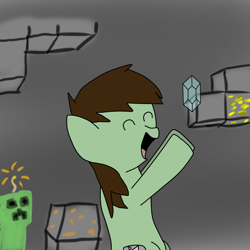 Size: 1240x1240 | Tagged: safe, artist:hero light, oc, oc only, creeper, hero light, minecraft