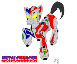 Size: 2502x2101 | Tagged: safe, artist:cynos-zilla, choujinki metalder, metal heroes, metalder, ponified, solo, vr troopers