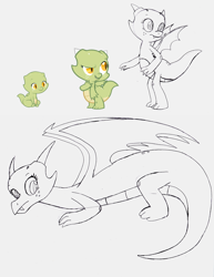 Size: 550x711 | Tagged: safe, artist:queencold, derpibooru import, oc, oc only, oc:jade, dragon, age progression, baby dragon, dragon oc, dragoness