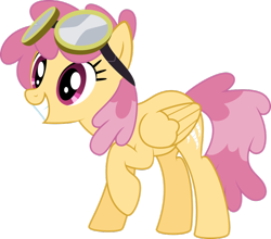 Size: 900x793 | Tagged: safe, artist:silvervectors, derpibooru import, dizzy twister, orange swirl, pegasus, pony, background pony, female, goggles, mare, simple background, solo, transparent background, vector