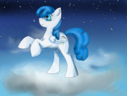 Size: 1024x768 | Tagged: safe, artist:twistedlollipops, derpibooru import, lightning bolt, white lightning, pegasus, pony, cloud, cloudy, female, mare, solo