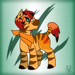 Size: 2400x2400 | Tagged: safe, artist:inkblot-rabbit, derpibooru import, quagga, monster high, ponified, solo, toralei