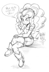 Size: 921x1328 | Tagged: safe, artist:danmakuman, adagio dazzle, equestria girls, rainbow rocks, monochrome, sketch, solo