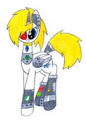 Size: 900x1257 | Tagged: safe, artist:bianka7778, derpibooru import, oc, oc only, alicorn, pony, robot, alicorn oc