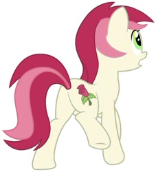 Size: 850x937 | Tagged: safe, roseluck, plot, raised leg, simple background, solo, vector, white background