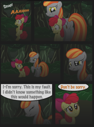 Size: 760x1020 | Tagged: safe, artist:template93, apple bloom, oc, oc:ruby, comic, story of the blanks