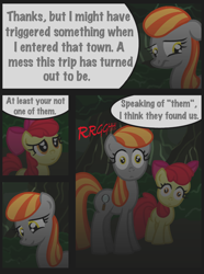 Size: 760x1020 | Tagged: safe, artist:template93, apple bloom, oc, oc:ruby, comic, story of the blanks