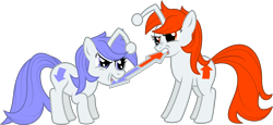 Size: 13015x5975 | Tagged: safe, artist:rainbowrage12, oc, oc only, oc:discentia, oc:karma, absurd resolution, reddit, simple background, transparent background, tug of war, vector