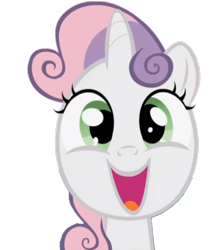 Size: 943x1052 | Tagged: safe, artist:teknikkz, sweetie belle, pony, unicorn, female, filly, happy, solo