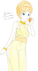 Size: 809x1500 | Tagged: safe, artist:jonfawkes, aunt orange, human, 30 minute art challenge, breasts, busty aunt orange, humanized