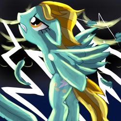 Size: 1000x1000 | Tagged: safe, artist:clexyoshi, lightning dust, wonderbolts academy, lightning, solo