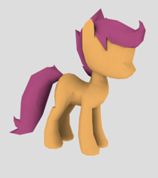 Size: 331x373 | Tagged: safe, artist:quinnjdq, scootaloo, 3d, cute, wip