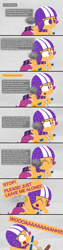 Size: 1280x5106 | Tagged: safe, artist:dtcx97, scootaloo, blizzard, clothes, crying, post-crusade, scarf, scootabuse, sled, snow, snowfall, tumblr