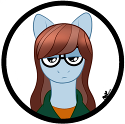 Size: 804x796 | Tagged: safe, artist:pandadox, crystal pony, pony, daria, daria morgendorffer, glasses, ponified