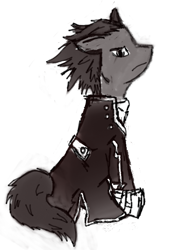 Size: 367x525 | Tagged: safe, artist:swordhoofonline, kirito, ponified, sword art online, sword hoof online