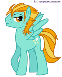 Size: 1001x1253 | Tagged: dead source, safe, artist:jaquelindreamz, lightning dust, lightning powder, wonderbolts academy, rule 63, solo