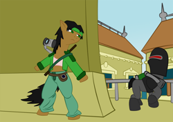 Size: 1052x744 | Tagged: safe, artist:yavaho155, alpha section, beyond good and evil, camera, jade, ponified