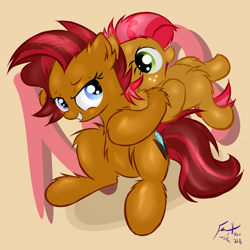 Size: 1200x1200 | Tagged: safe, artist:frist44, babs seed, oc, oc:gem seed, pony