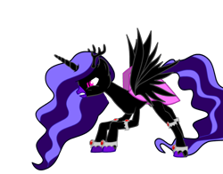 Size: 830x650 | Tagged: safe, artist:myhysteria, oc, oc only, alicorn, pony, pony creator, alicorn oc, donut steel, ethereal mane, female, mare, simple background, solo, transparent background, unshorn fetlocks, wristband