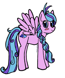 Size: 500x596 | Tagged: safe, artist:jinxiekat, pegasus, pony, female, flitterheart, mare, simple background, smiling, solo, spread wings, transparent background, wings