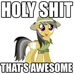 Size: 512x512 | Tagged: safe, daring do, image macro, reaction image, simple background, solo, transparent background, vector, vulgar