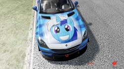 Size: 900x506 | Tagged: safe, artist:kingmush360, minuette, brushie, car, faic, forza motorsport 4, itasha, mercedes-benz