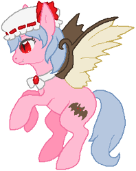 Size: 253x320 | Tagged: safe, artist:thecompleteanimorph, bat pony, vampire, ponified, remilia scarlet, touhou