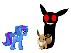 Size: 1004x752 | Tagged: safe, oc, pony creator, corrupted, crossover, eevee, pokémon
