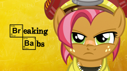 Size: 1000x563 | Tagged: safe, artist:pixelkitties, babs seed, earth pony, pony, breaking bad, crossover, female, filly