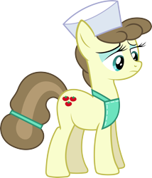 Size: 3368x3930 | Tagged: safe, artist:baumkuchenpony, roma, apron, clothes, hat, simple background, solo, transparent background, vector