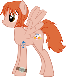 Size: 780x906 | Tagged: safe, artist:asnowflame, pegasus, pony, pony creator, nami, one piece, ponified