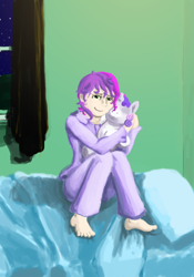 Size: 700x1000 | Tagged: safe, artist:captainggkitten, sweetie belle, humanized, plushie, self plushidox, self ponidox