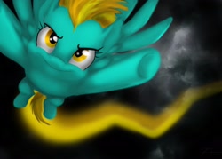 Size: 2450x1750 | Tagged: safe, artist:bluefeathercat, lightning dust, pegasus, pony, female, mare, two toned mane