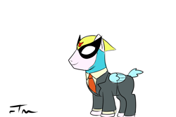 Size: 1080x720 | Tagged: safe, artist:tanmansmantan, harvey birdman, ponified, simple background, white background