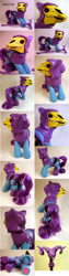 Size: 1108x4422 | Tagged: safe, artist:woosie, g3, custom, he-man, irl, photo, ponified, skeletor