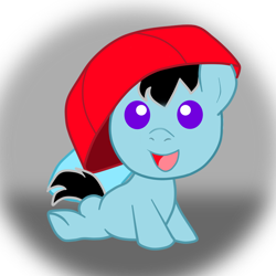 Size: 800x800 | Tagged: safe, artist:perfectpinkwater, crossover, earthbound, foal, ness, ponified