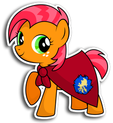 Size: 1382x1506 | Tagged: safe, artist:kennyklent, babs seed, earth pony, pony, female, filly, solo, sticker