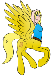 Size: 900x1268 | Tagged: safe, artist:zomgitsalaura, oc, oc only, oc:ticket, alicorn, centaur, ponytaur, alicorn oc, armpits, pegataur, simple background, solo, transparent background