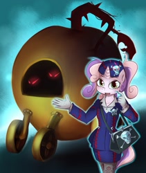 Size: 1280x1517 | Tagged: safe, artist:balooga, sweetie belle, anthro, tour guide from the underworld, yu-gi-oh!