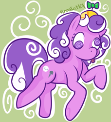 Size: 609x669 | Tagged: safe, artist:annakat101, screwball, earth pony, pony, female, mare, purple coat, solo, tongue out, two toned mane